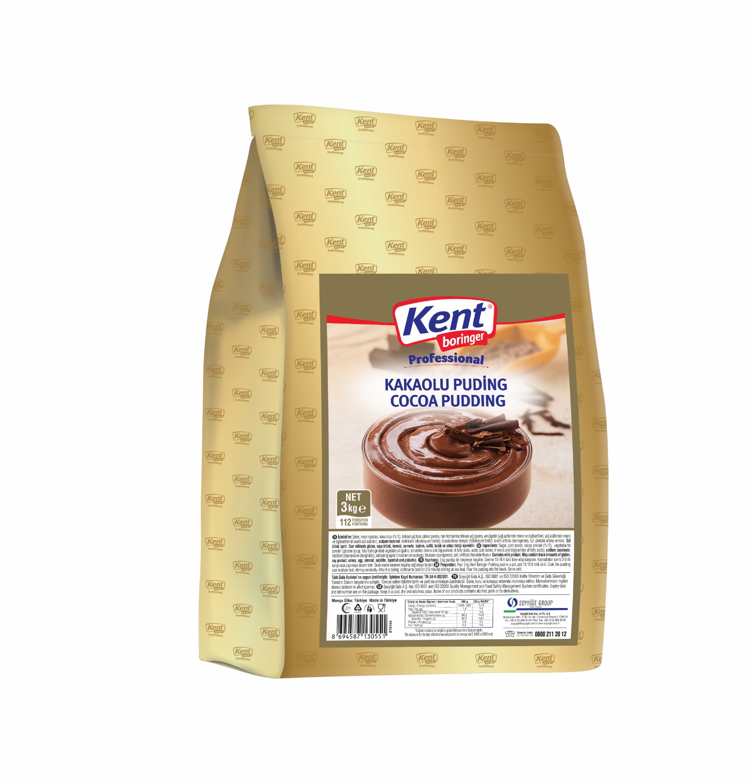Kent Boringer Cocoa Pudding – 3 kg 